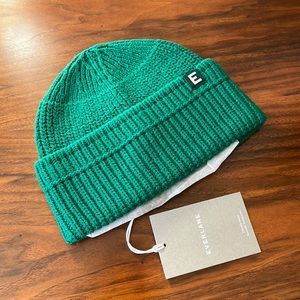 Everlane Organic Cotton Chunky Beanie green NWT